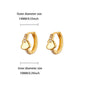 Luxury Zircon Hoop Earrings for Women Gold Color Stainless Steel Butterfly Heart Snake Earring Fashion Party Wedding Jewelry Gif