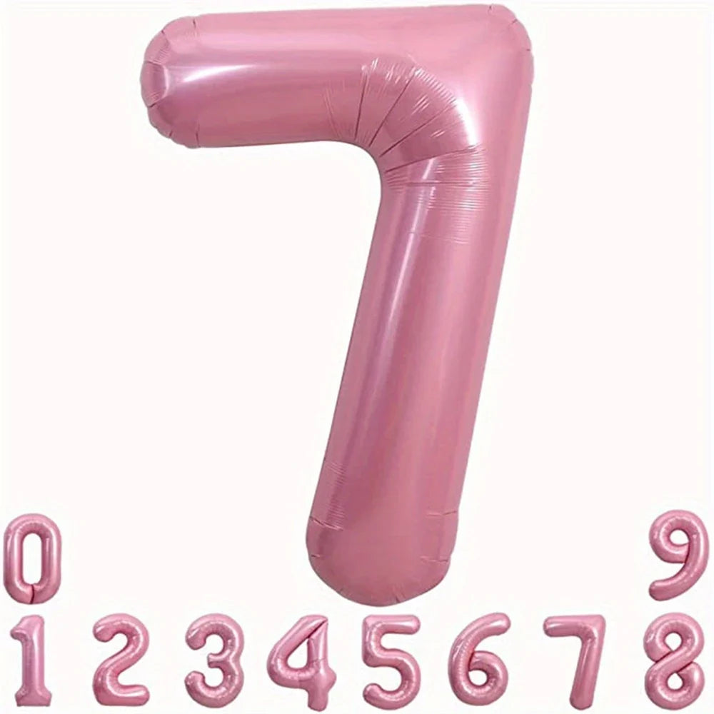 40-Inch Pink Foil Number Balloon | Birthday Party Decoration