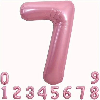 40-Inch Pink Foil Number Balloon | Birthday Party Decoration