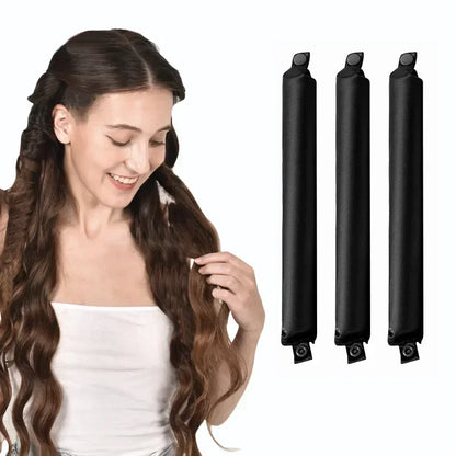 Heatless Hair Curler Set | Satin Flexi Rods for Overnight Curls