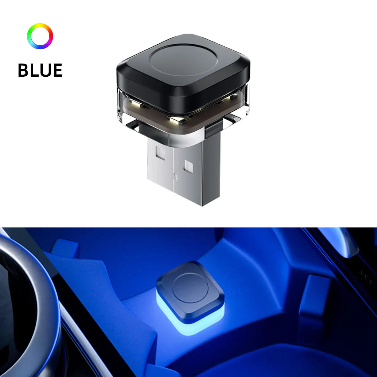 Mini USB LED Car Atmosphere Light | Colorful Decorative Emergency Lamp