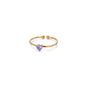 Fashion Zircon Heart Birthstone Rings For Women Stainless Steel Gold Color Birthstone Ring  Aesthetic Wedding Jewelry Gift