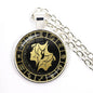 12 Constellation Zodiac Pendant Necklace | Antique Bronze Glass Dome Jewelry