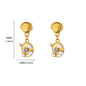 Elegant Imitation Pearl Earrings for Women Stainless Steel Heart Butterfly Shell Drop Earrings Luxury Aesthetic Jewelry Gift