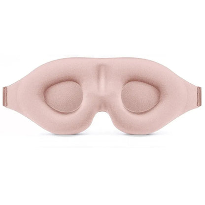 3D Contoured Sleep Mask | Memory Foam Blackout Eye Shade for Deep Rest