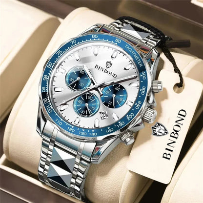 New Automatic Watch For Man Small Dial Blue Digital Fashion Quartz Wristwatches Men Clock Luxury Watches Mens Gifts Reloj Hombre