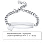 Custom Personalized Name ID Bracelet Gilrs Boy Gifts, Stainless Steel Curb Chain Link Crown Bracelet Not Allergic