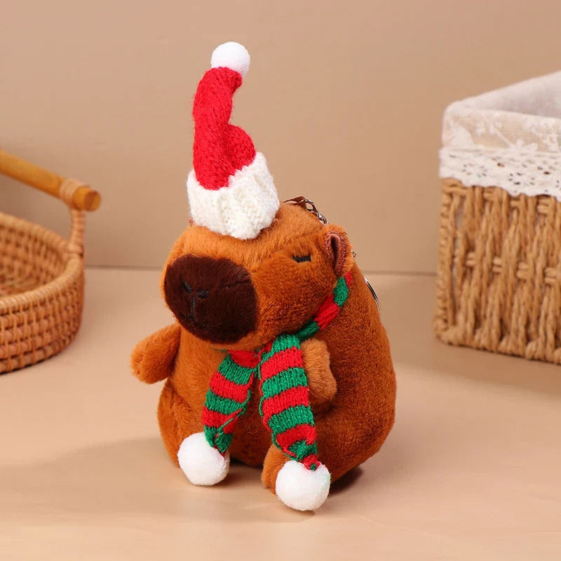 Capybara Plush Keychain | Cartoon Bag Pendant and Car Keyring