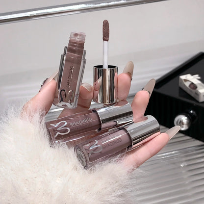 SHAQINUO Water Light Mirror Lip Gloss | Long-Lasting Moisturizing Lip Oil with Pearlescent Sparkle