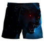 Wolf animal fashion men beach sexy bodybuilding shorts quick dry pants harajuku fitness board surf casual gym men homme