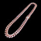13MM AAA Rhinestone Iced Out Miami Cuban Link Chain Hip Hop Necklace