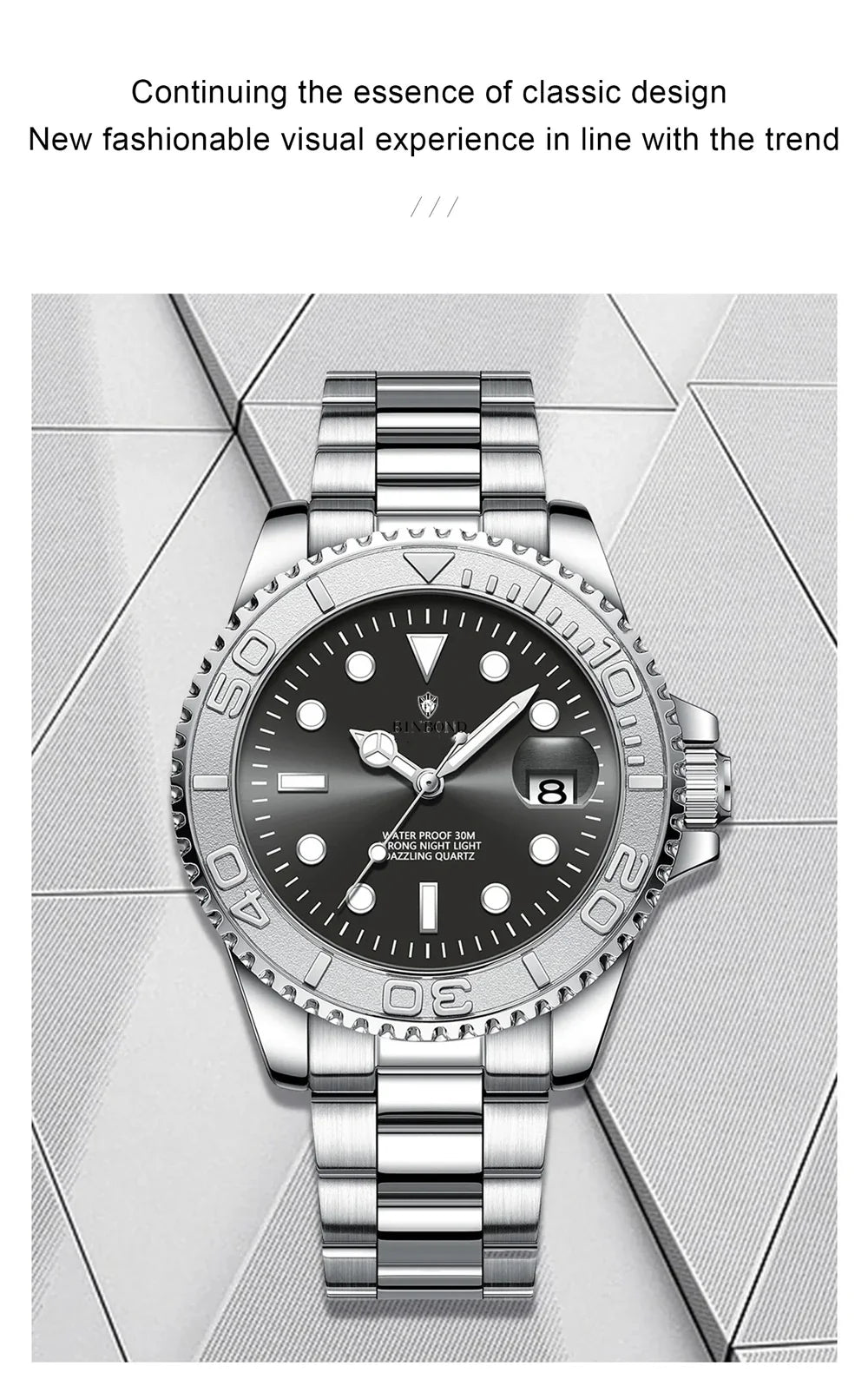 New Automatic Watch Mens Sports Bezel Gray Digital Luxury Watches For Man Fashion Quartz Wristwatches Gifts Men Tudo Por 1 Real