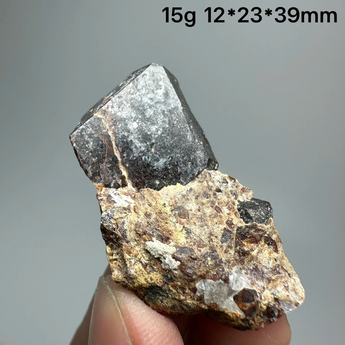 Natural Dark Brown Andradite Garnet Cluster Raw Crystal Mineral Specimen Calcite Matrix Healing Stone Home Decoration