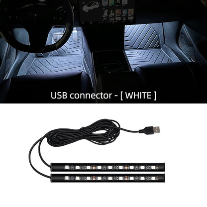 Neon 18 LED Car Interior Ambient Foot Light | USB Auto Atmosphere Decorative Lamp