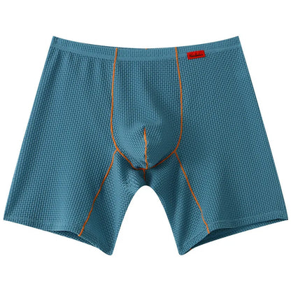 Mens Long Legs Boxer Briefs Breathable Pouch Trunks Casual Underwear Men Stretch Shorts