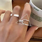 VENTFILLE 925 Sterling Silver Geometric Multilayer Round Bead Ring | Fashion Punk Temperament Jewelry