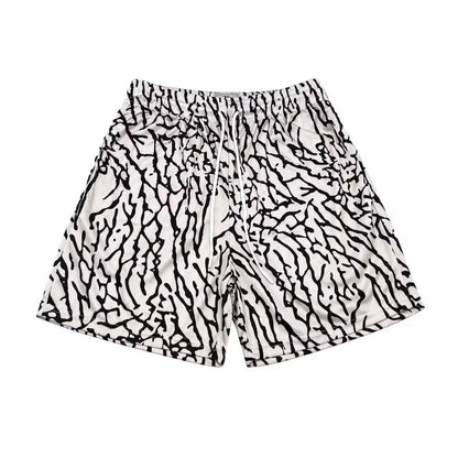 Men's Scale Printed Pattern Casual Shorts Boys Summer Cool Hawaiian 3D Printed Casual Swim Trunks Drawstring Surfboard Shorts