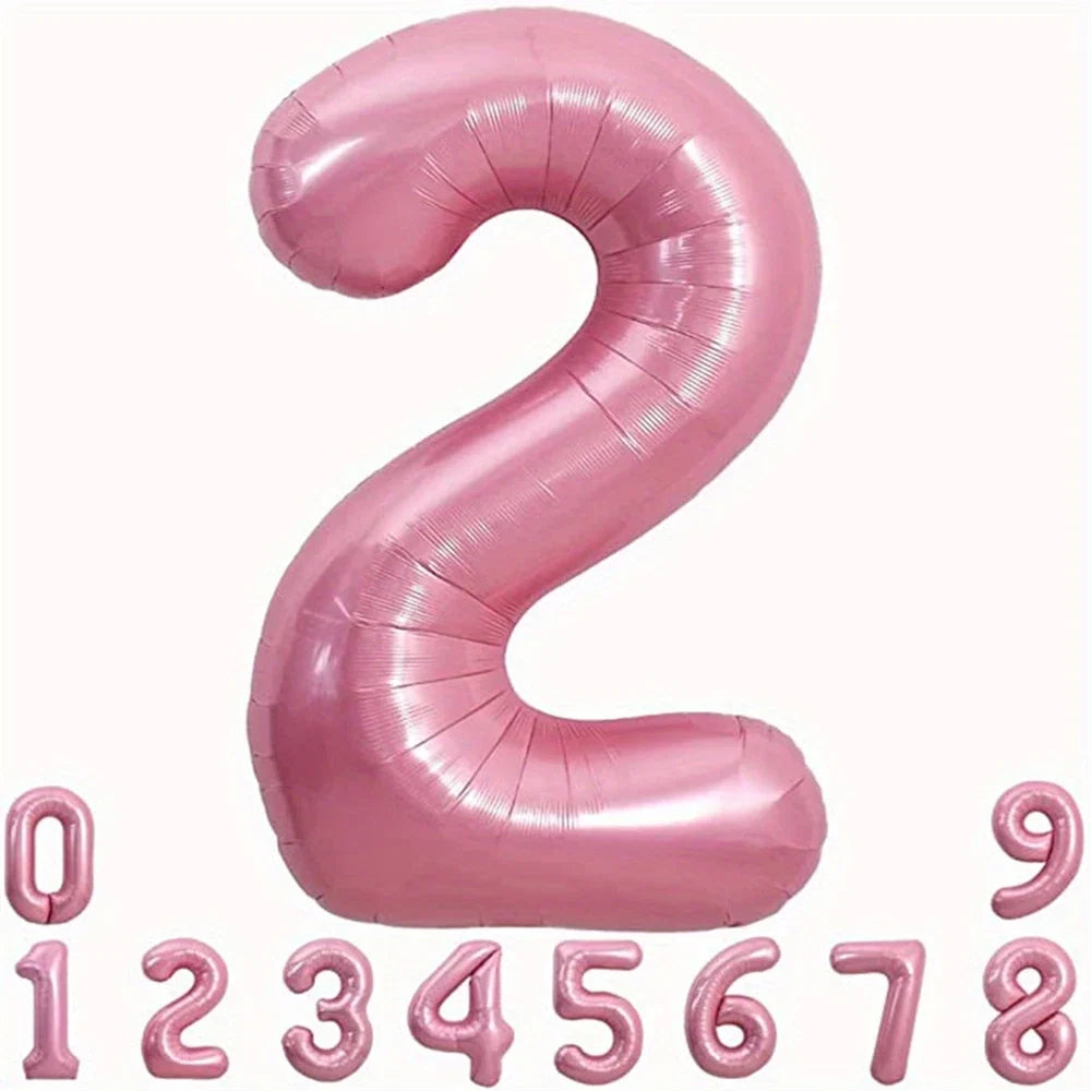 40-Inch Pink Foil Number Balloon | Birthday Party Decoration