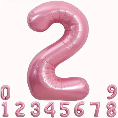 40-Inch Pink Foil Number Balloon | Birthday Party Decoration
