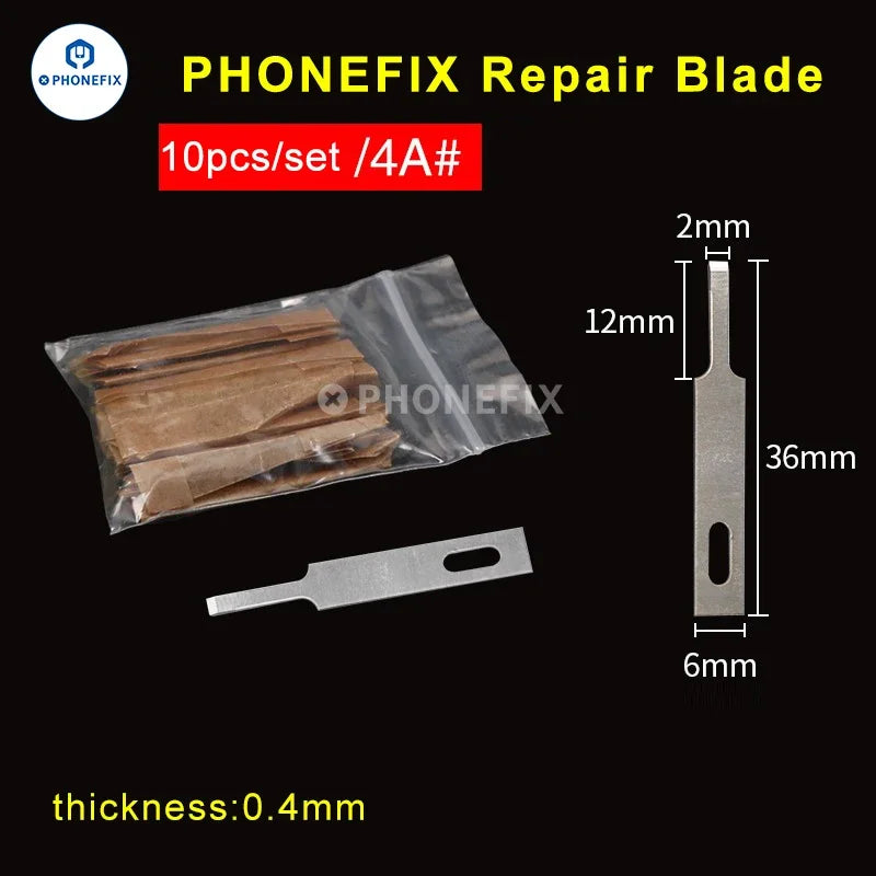 10pcs Precision Scalpel Knife Blades Set | Non-Slip Metal Engraving Craft Knives for Phone PCB DIY Repair