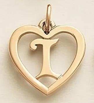 SUNIBI Stainless Steel Letter Heart Shape Hollow Pendant Charm for Bracelet Necklaces  for Women DIY Jewelry Making