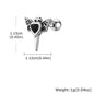 Stainless Steel Heart Zircon Stud Earrings | Vintage Punk Unisex Jewelry