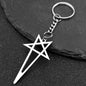 Pentagram Spike Rivet Hoop Earrings | Stainless Steel Gothic Punk Jewelry