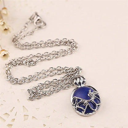 Katherine Vampire Diaries Cosplay Pendant Necklace | Vintage Silver Chain Jewelry