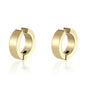 Stainless Steel Cuff Earrings for Men | Non Piercing Clip On Hoop Set