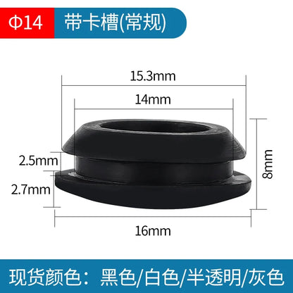 Solid Silicone Rubber Caps 2mm to 16mm T Type Plug Cover Snap-on Gasket Blanking End Caps Seal Stopper