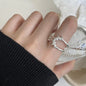VENTFILLE 925 Sterling Silver Geometric Multilayer Round Bead Ring | Fashion Punk Temperament Jewelry