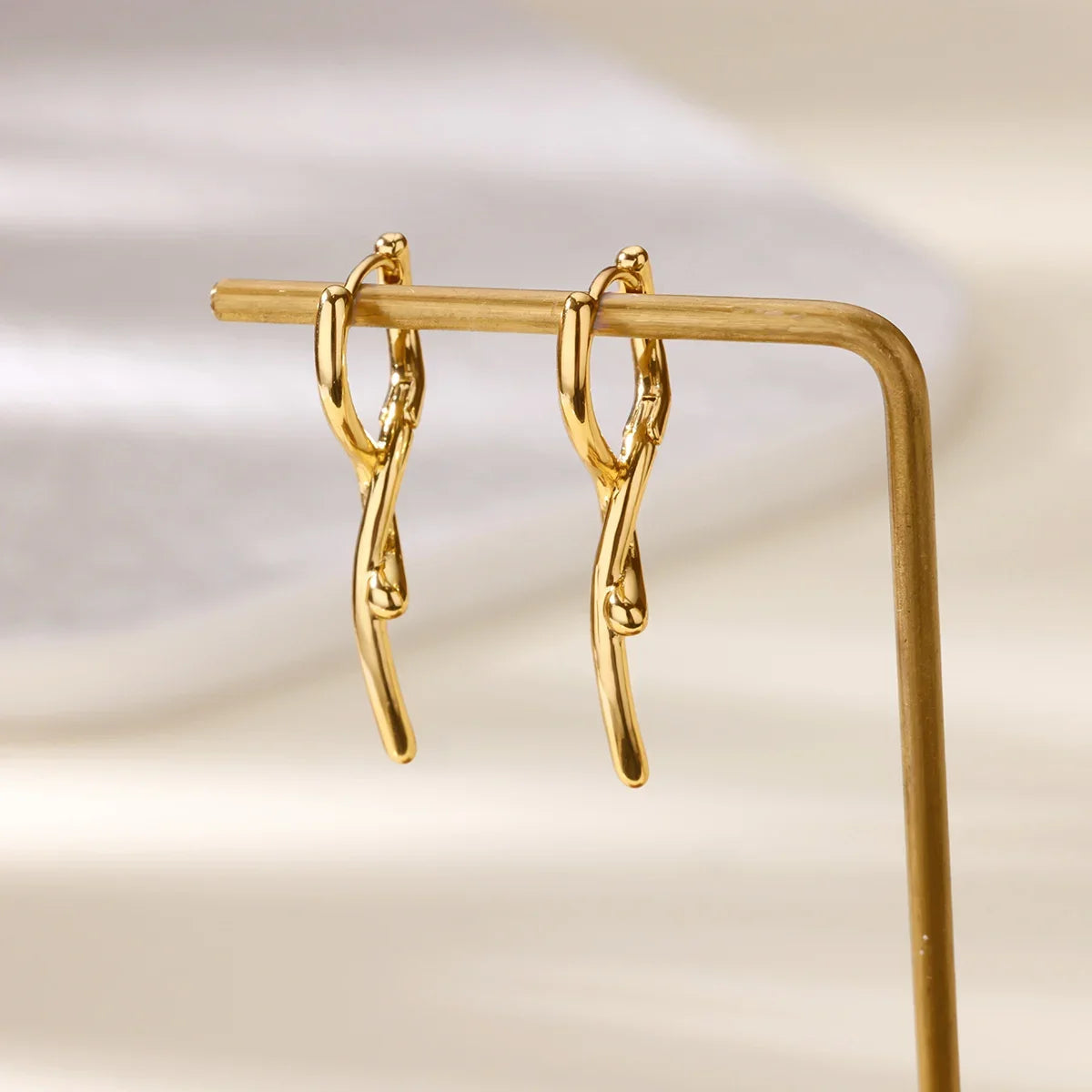 Elegant Square Earrings for Women Girls Stainless Steel Hoop Earrings Luxury Wedding Engagement Aesthetic Jewerly aretes
