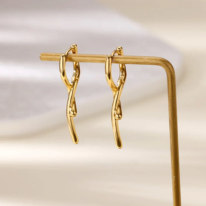 Elegant Square Earrings for Women Girls Stainless Steel Hoop Earrings Luxury Wedding Engagement Aesthetic Jewerly aretes