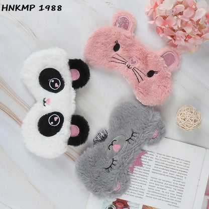 Cute Panda Eye Mask | Plush Sleep Eye Cover for Travel