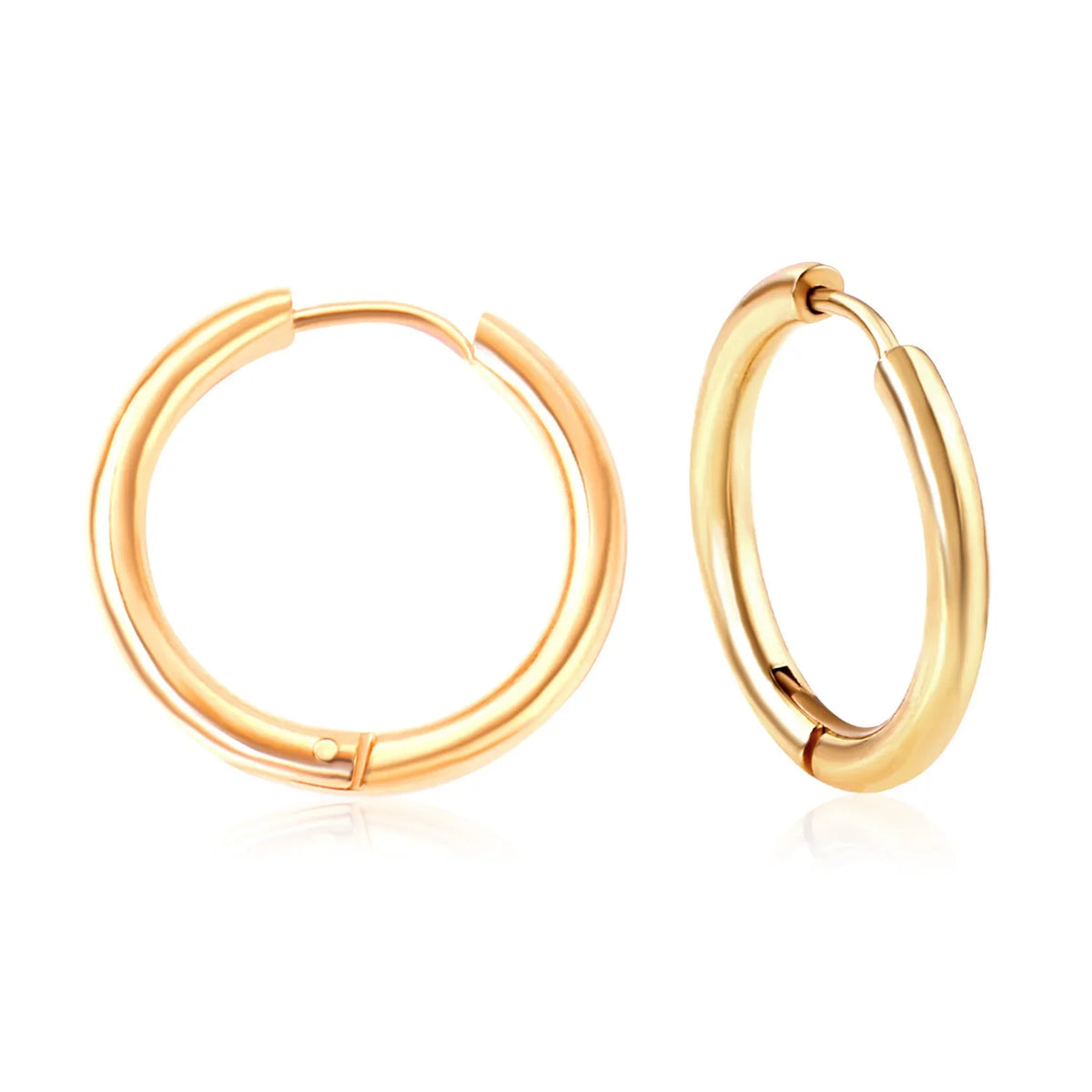 LUXUSTEEL Simple Hoop Earrings | Anti-Allergy Stainless Steel for Women