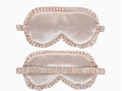 Silk Sleep Mask with Elastic Band and Lace Trim | Lightproof Breathable Eye Cover