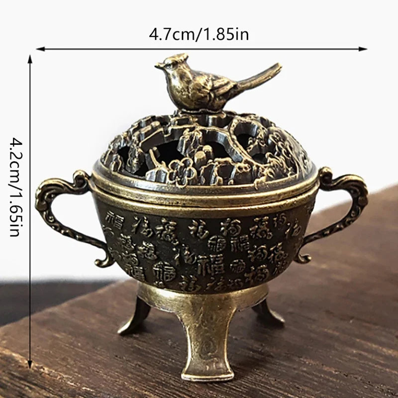 Elephant Lotus Incense Burner | Metal Incense Holder for Yoga Meditation
