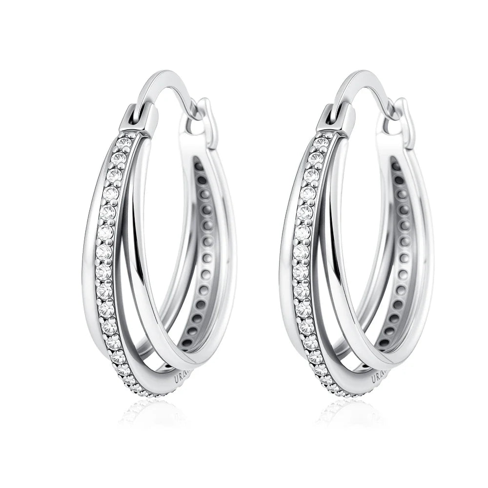 2026 New 925 Silver Elephant Cherry Blossom Butterfly Heart Earrings, a delicate choice for women's fashion jewelry