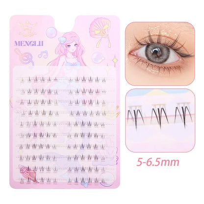 Menglu Natural Short Lower Lashes | Hand-Painted Style Fake Eyelashes