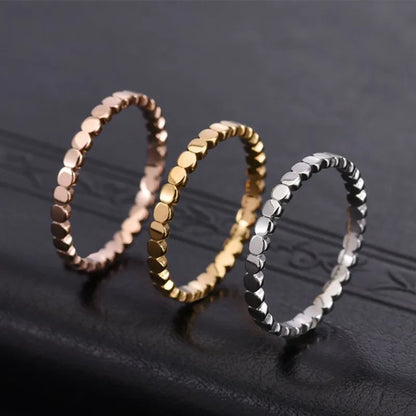 2mm Thin Stainless Steel Round Eternity Ring Wedding Band for Women Girl Size 5-10