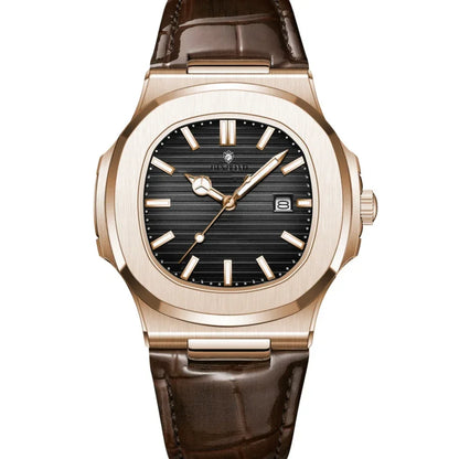 New Switzerland Man Casual Rose Gold Clock Men Luxury Watch Automatic Watches Mens Fashion Quartz Wristwatches Tudo Por 1 Real