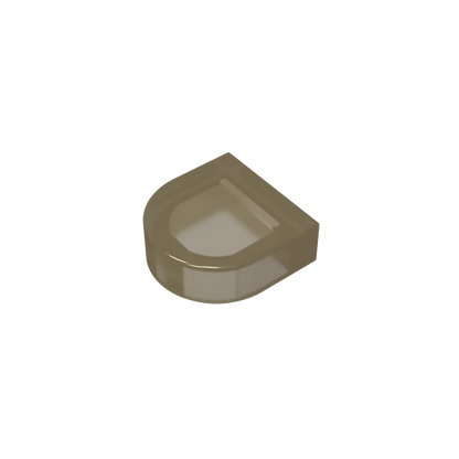 Gobricks Tile Round 1 x 1 Half Circle Extended | Compatible Brick Building Block