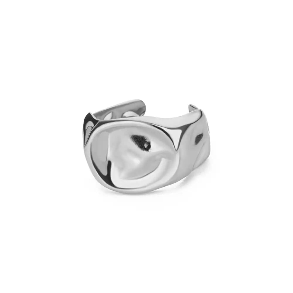Irregular Rings For Women Gold Color Stainless Steel Geometric Ring Fashion Simple Party Christmas Party Jewelry Gift Femme