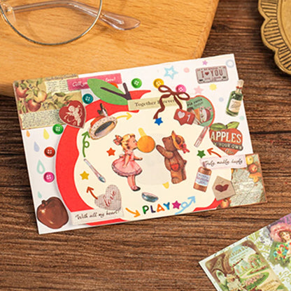 Vintage Sticker Book Collection | 30pcs Retro Amusement Park Tour Decals