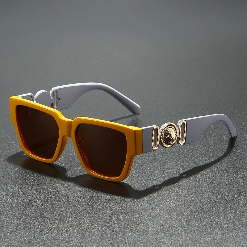 Square Leopard Print Sunglasses | UV400 Protection Travel Sunglasses