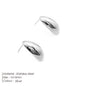 SUNIBI Stainless Steel Stud Earring for Women Gold Color Silver Color Simple Earrings Wives Smooth Thick Hoop Fashion Jewelry