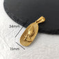 Virgin Mary Saint Michael Cross Prayer Pendant Necklace Gold Stainless Steel Religious Pendants Catholic Women/Men Jewelry