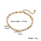 NEWBUY 2025 Trendy Gold Color Non-Fading Stainless Steel Beads Pearl Heart Bracelet For Women Daily Jewelry Accessories