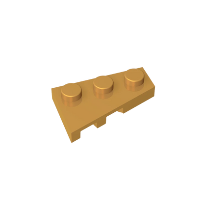 Gobricks GDS-547 Wedge Plate 3 x 2 Right | Compatible Building Block for DIY Creations