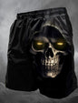 Men's Skull Long Swim Trunks Surf Trunks Shorts Fashion Street Trend Casual Daily Vacation with Elastic Waist Designer Clothing